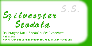 szilveszter stodola business card